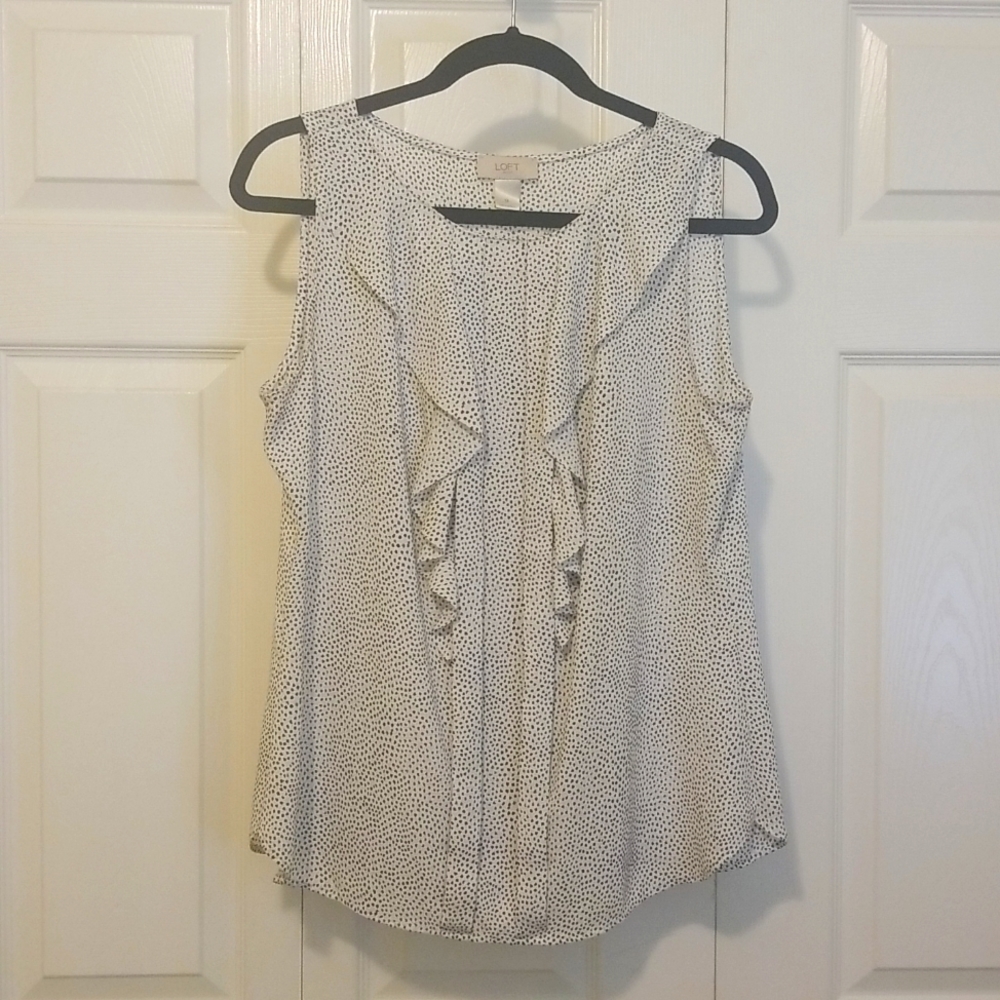 Black and white polka dot blouse